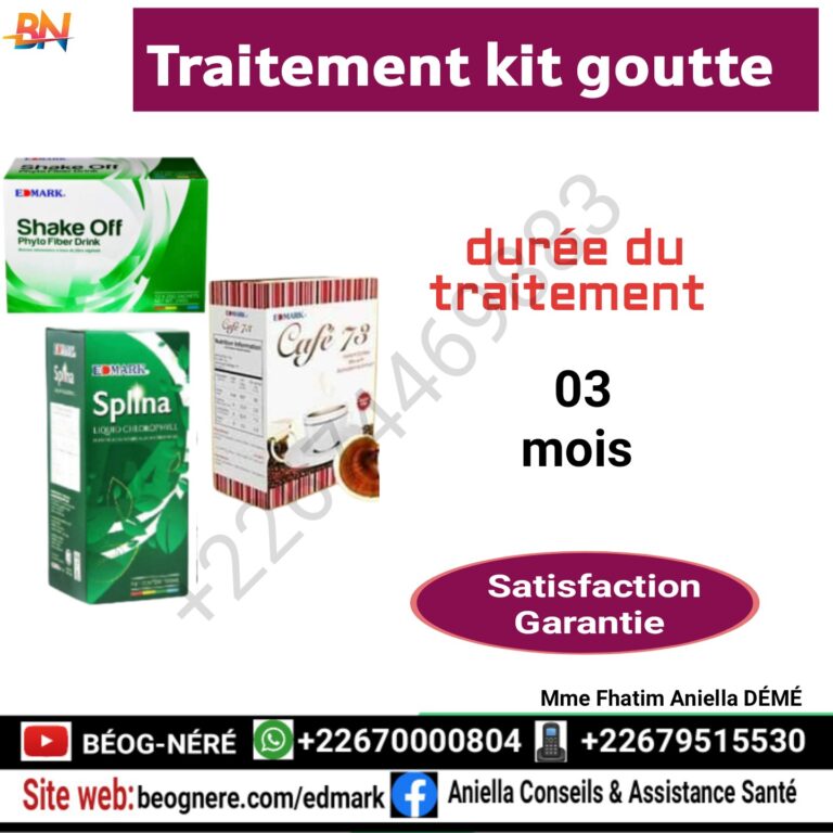 Traitement kit goutte avec les produits Edmark