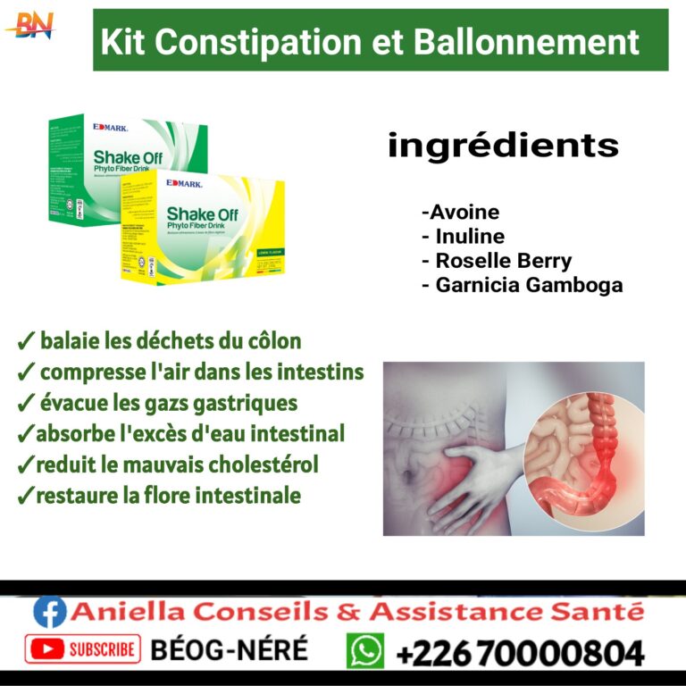 Stop Constipation et Ballonnement avec  le Shake off Edmark